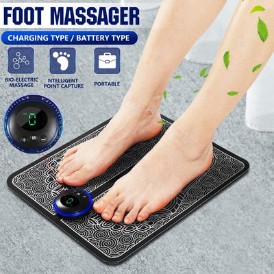 Ems Foot Massager Mat - Electric USB Charging Smart Display